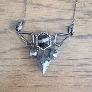 Alexis Bittar Black Geometric Necklace Pyrite Diamond Dust
